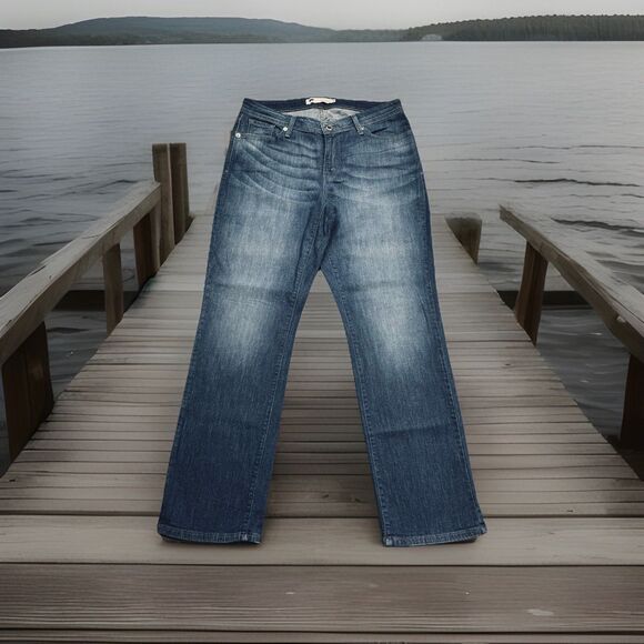 Levis 529 Curvy Straight Leg Jeans 14 (32x31) Blue High Mid Denim Stretch Womens - Picture 1 of 7